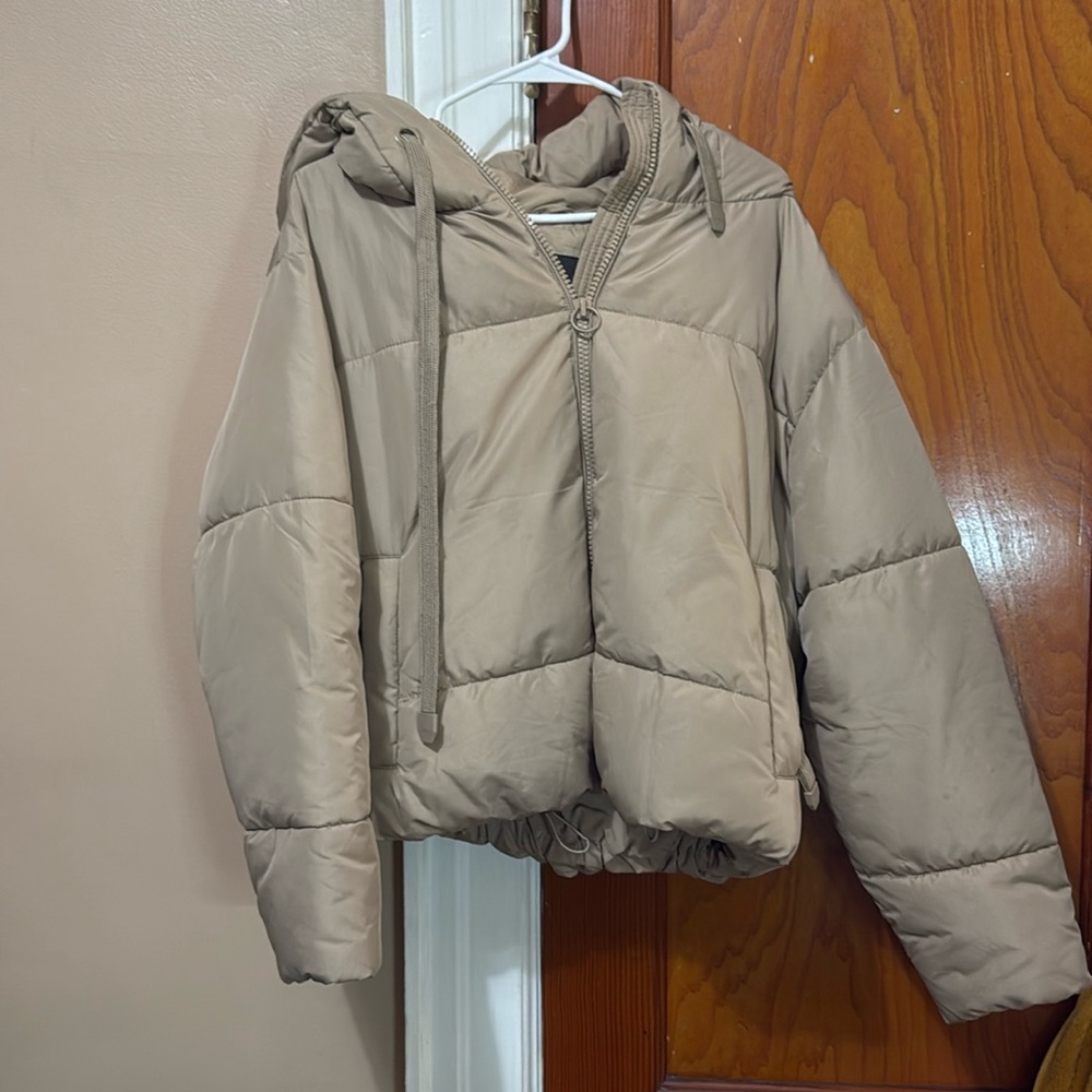 Puffer Coat Beige